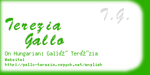 terezia gallo business card